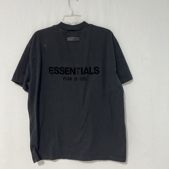 Fear Of God Essentials Men T-Shirt Black Size M Stretch Short Sleeve Cotton - Picture 7 of 9